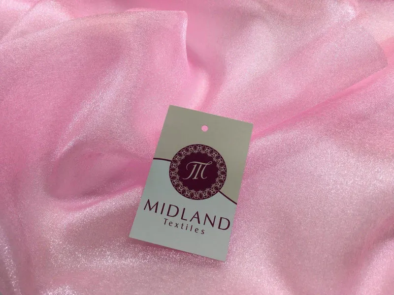 CRYSTAL ORGANZA WEDDING BRIDAL DANCE VEIL DRESS FABRIC MATERIAL 45" WIDE M111