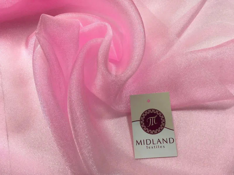 CRYSTAL ORGANZA WEDDING BRIDAL DANCE VEIL DRESS FABRIC MATERIAL 45" WIDE M111