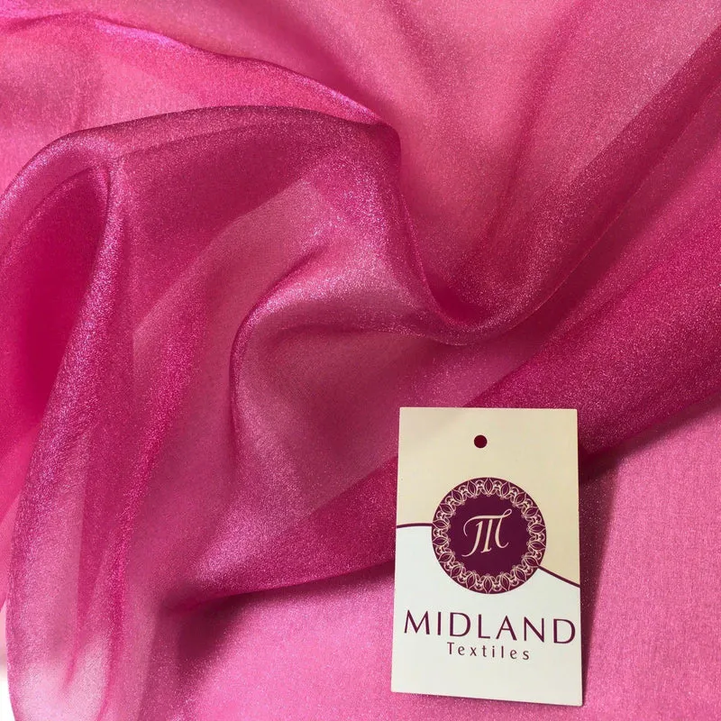CRYSTAL ORGANZA WEDDING BRIDAL DANCE VEIL DRESS FABRIC MATERIAL 45" WIDE M111