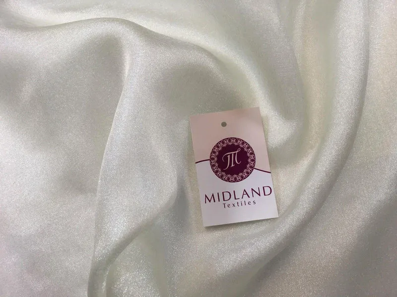 CRYSTAL ORGANZA WEDDING BRIDAL DANCE VEIL DRESS FABRIC MATERIAL 45" WIDE M111