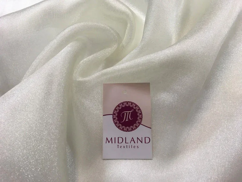 CRYSTAL ORGANZA WEDDING BRIDAL DANCE VEIL DRESS FABRIC MATERIAL 45" WIDE M111