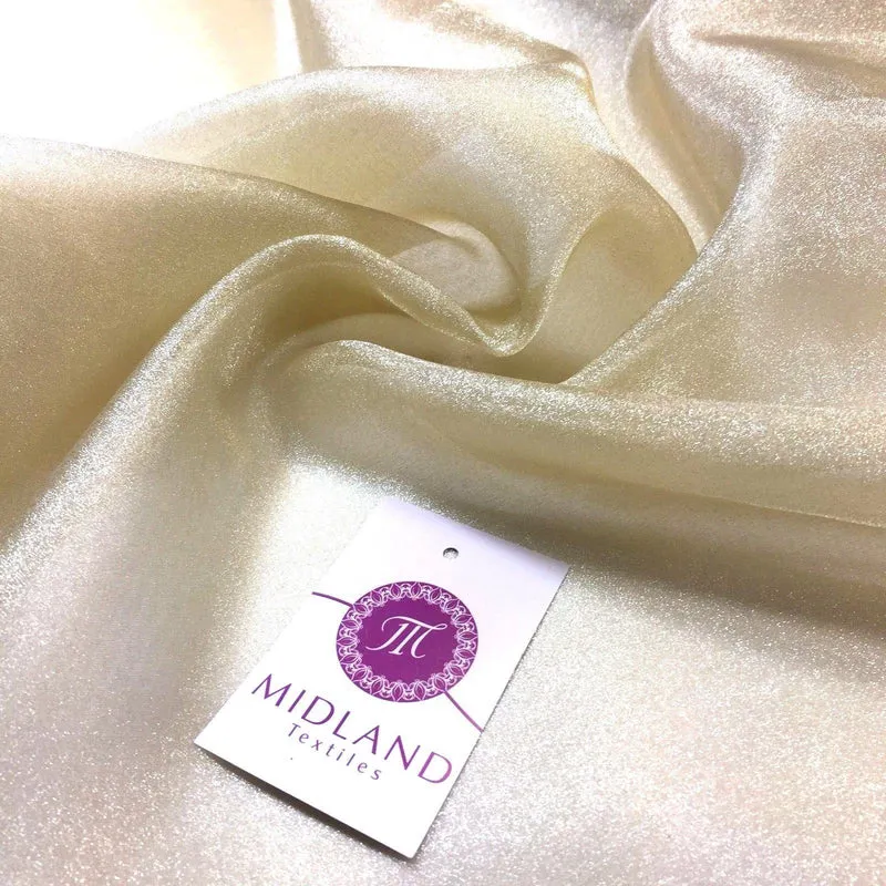 CRYSTAL ORGANZA WEDDING BRIDAL DANCE VEIL DRESS FABRIC MATERIAL 45" WIDE M111