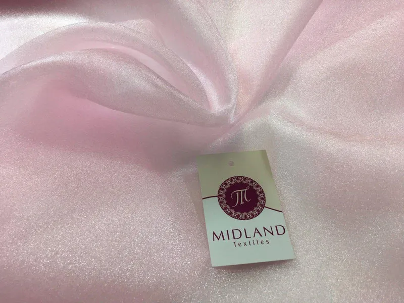 CRYSTAL ORGANZA WEDDING BRIDAL DANCE VEIL DRESS FABRIC MATERIAL 45" WIDE M111