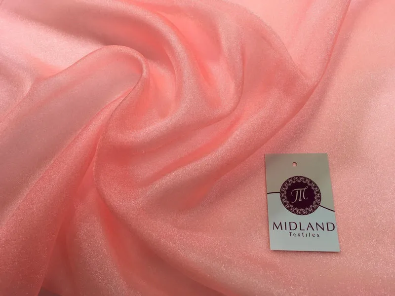 CRYSTAL ORGANZA WEDDING BRIDAL DANCE VEIL DRESS FABRIC MATERIAL 45" WIDE M111