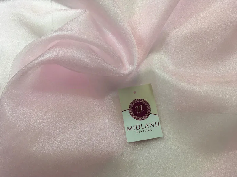 CRYSTAL ORGANZA WEDDING BRIDAL DANCE VEIL DRESS FABRIC MATERIAL 45" WIDE M111