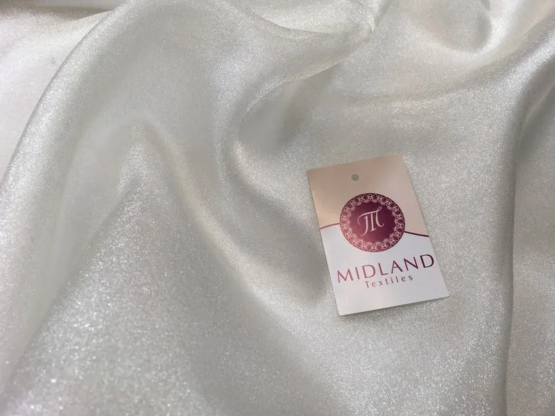 CRYSTAL ORGANZA WEDDING BRIDAL DANCE VEIL DRESS FABRIC MATERIAL 45" WIDE M111
