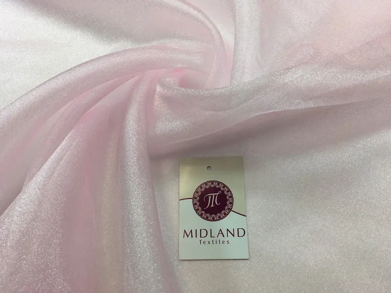 CRYSTAL ORGANZA WEDDING BRIDAL DANCE VEIL DRESS FABRIC MATERIAL 45" WIDE M111