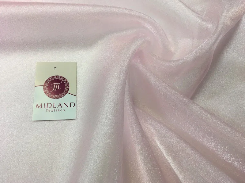 CRYSTAL ORGANZA WEDDING BRIDAL DANCE VEIL DRESS FABRIC MATERIAL 45" WIDE M111