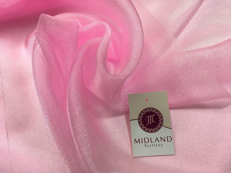 CRYSTAL ORGANZA WEDDING BRIDAL DANCE VEIL DRESS FABRIC MATERIAL 45" WIDE M111