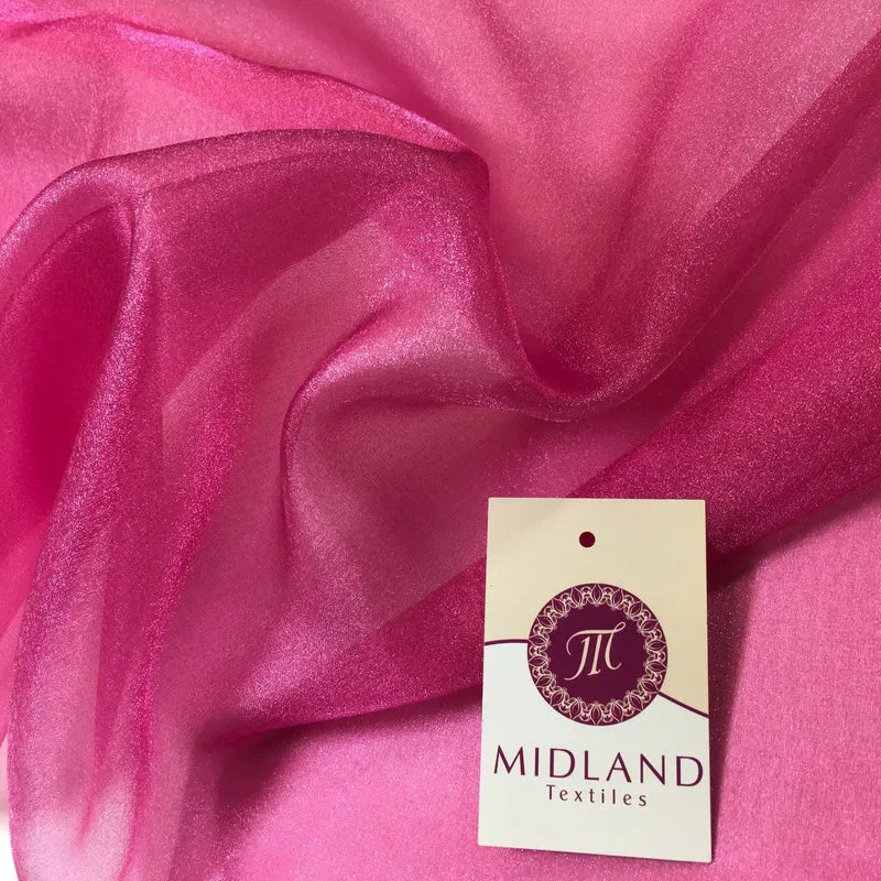CRYSTAL ORGANZA WEDDING BRIDAL DANCE VEIL DRESS FABRIC MATERIAL 45" WIDE M111