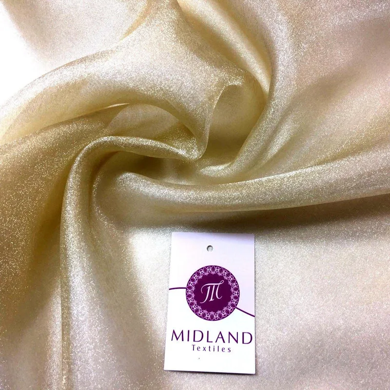 CRYSTAL ORGANZA WEDDING BRIDAL DANCE VEIL DRESS FABRIC MATERIAL 45" WIDE M111