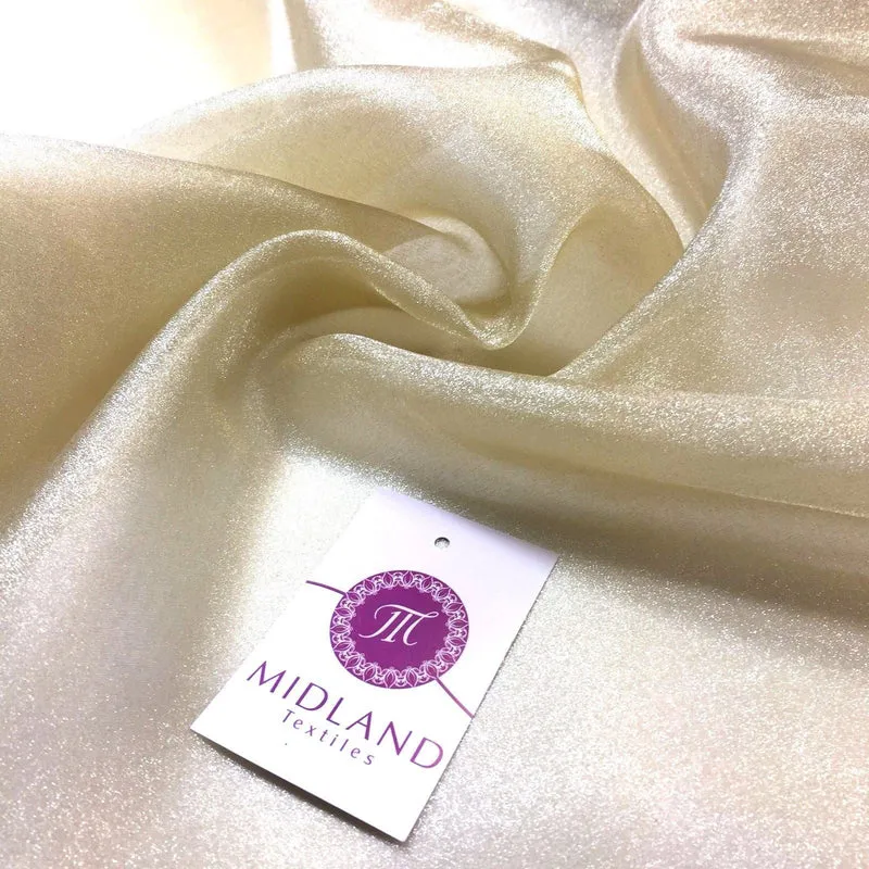 CRYSTAL ORGANZA WEDDING BRIDAL DANCE VEIL DRESS FABRIC MATERIAL 45" WIDE M111