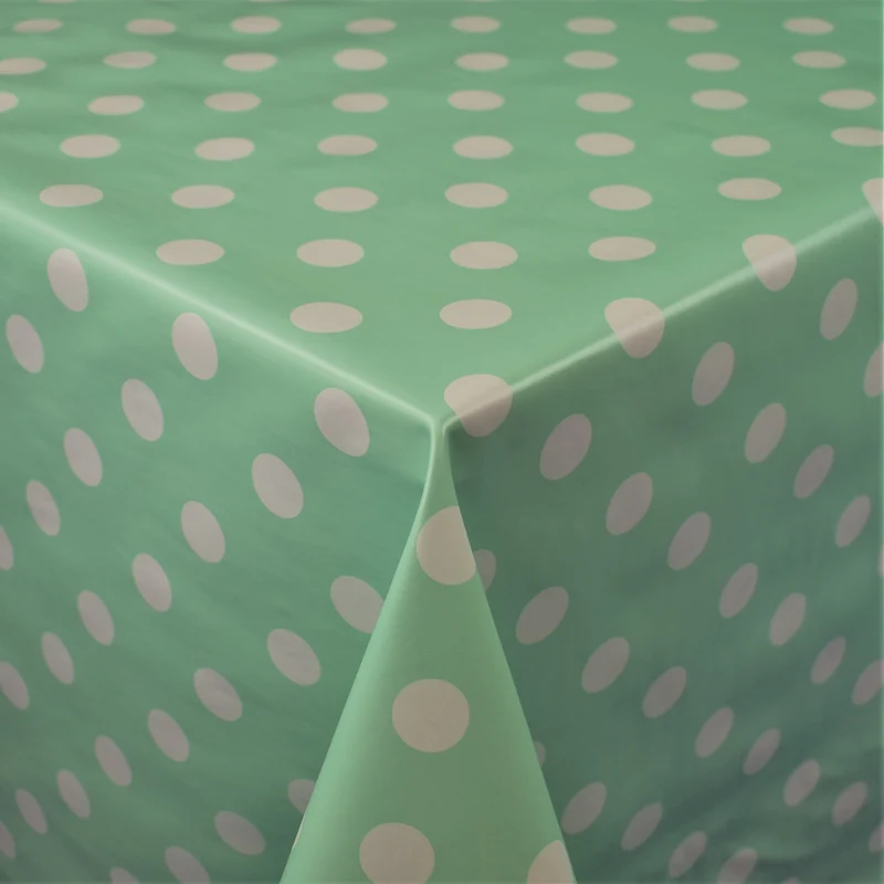 Wachstuchrolle Meterware Rollenware 01150-22 mintgrün Punkte Polka Dots