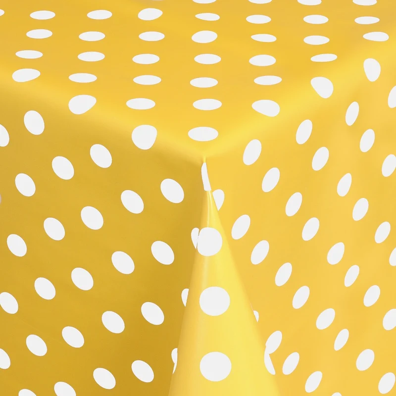 Wachstuchrolle Meterware Rollenware 01150-10 gelb Punkte Polka Dots