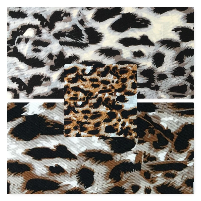 Animal theme Printed twill viscose dress and scarf fabric 58" wide M713