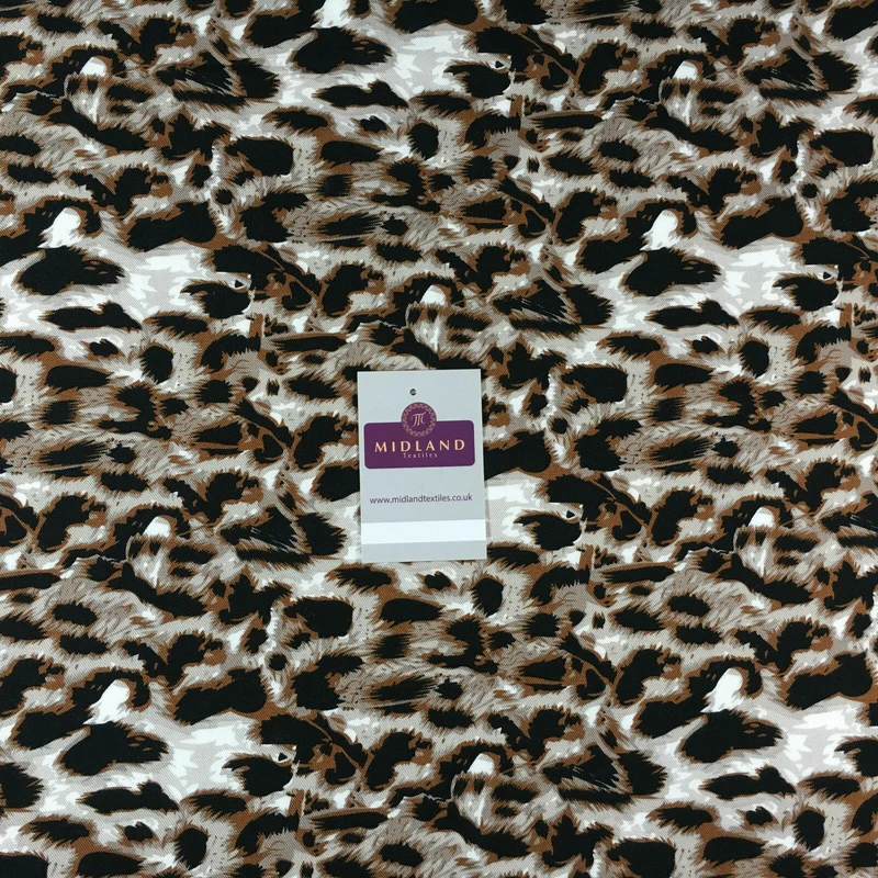 Animal theme Printed twill viscose dress and scarf fabric 58" wide M713