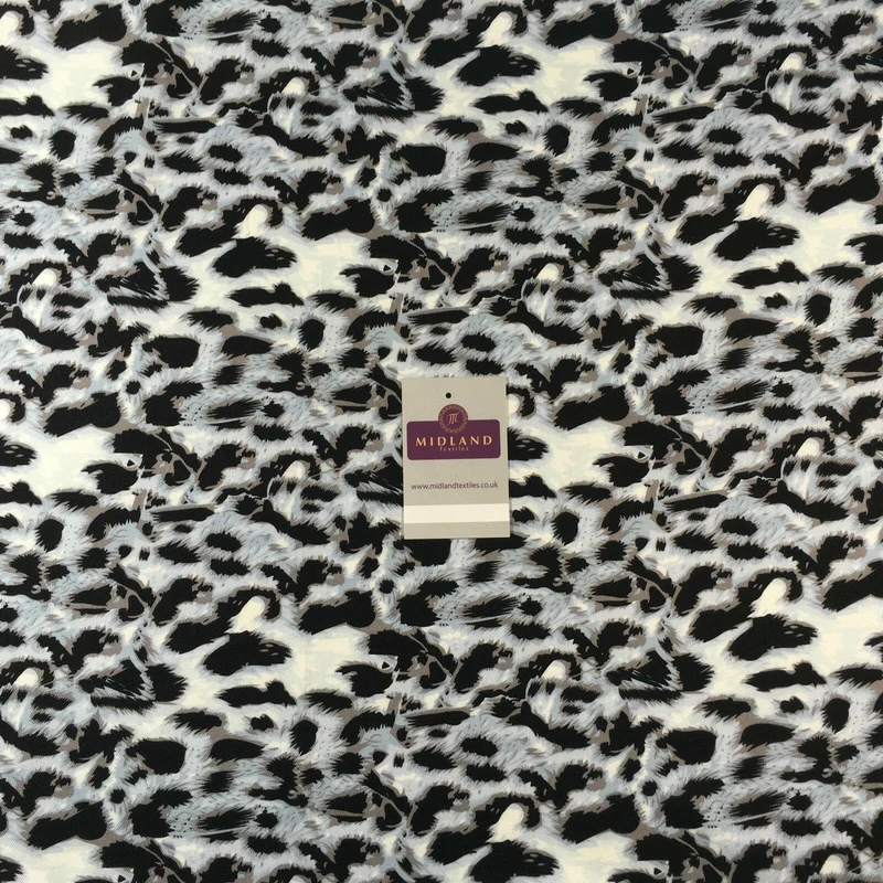 Animal theme Printed twill viscose dress and scarf fabric 58" wide M713