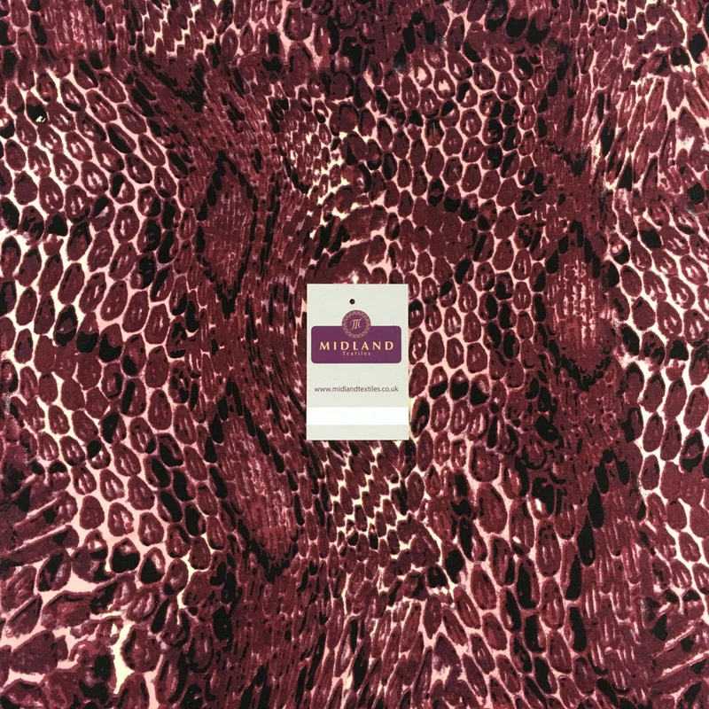 Animal Printed Peach crepe dress, Scarf, skirt fabric 58" wide M714 Mtex