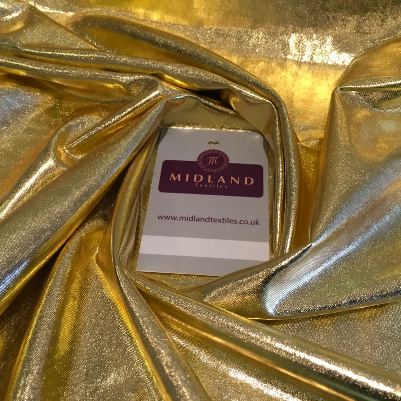 Metallic Shiny Stretchy foil Polyester Nylon Spandex Mix 58" Wide M100 Mtex