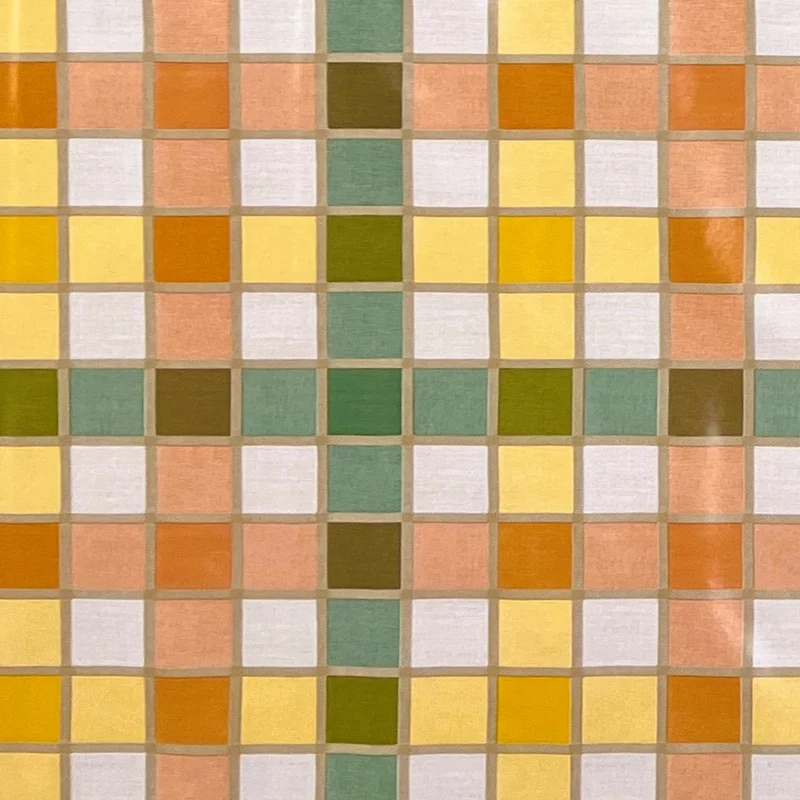 Wachstuch Tischdecke B3838-01 Mosaik Fliesenoptik kariert eckig rund oval