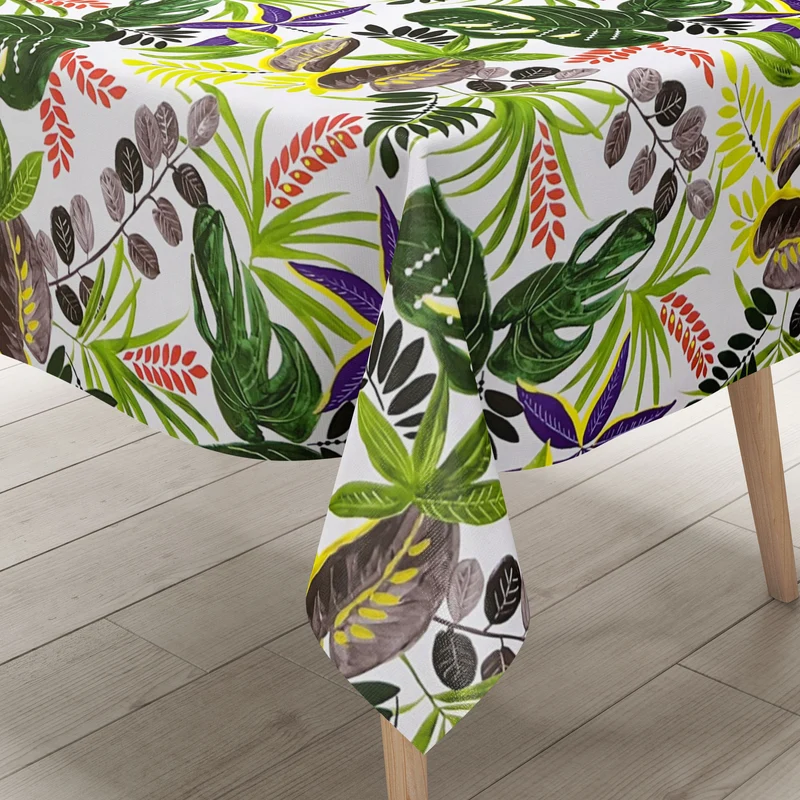 Wachstuch Tischdecke B5028-01 Dschungel Monstera Palmen eckig rund oval
