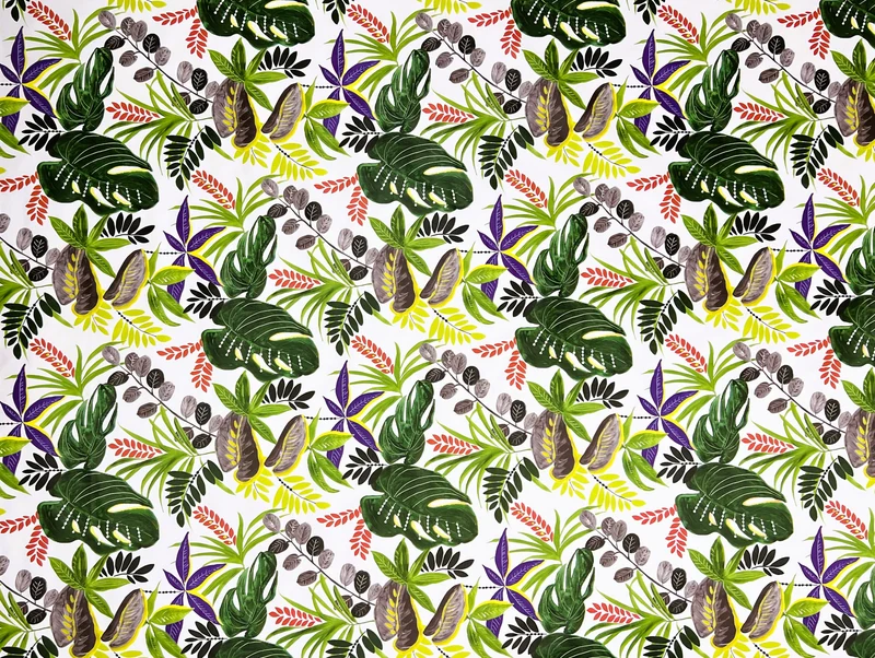 Wachstuch Tischdecke B5028-01 Dschungel Monstera Palmen eckig rund oval