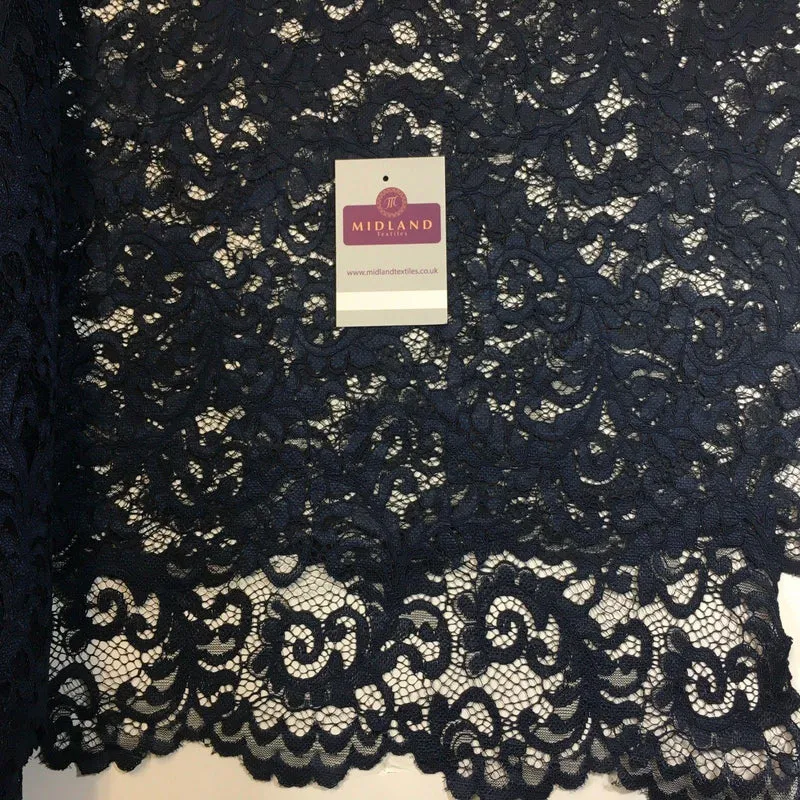 Elegant Soft Corded Raschel Lace - 58" Bridal & Lingerie Fabric M770