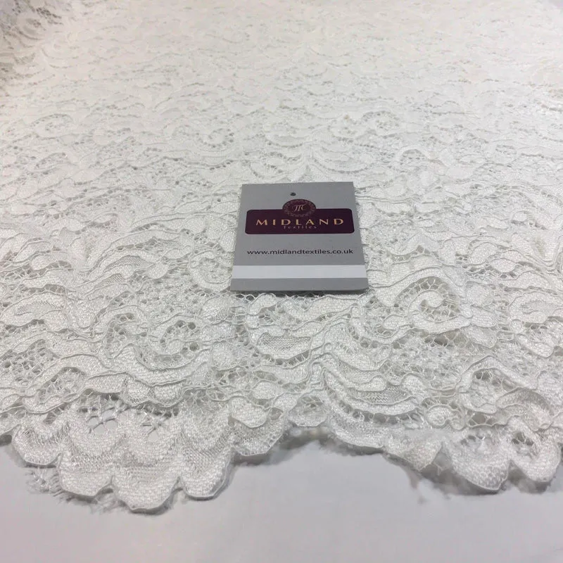 Elegant Soft Corded Raschel Lace - 58" Bridal & Lingerie Fabric M770