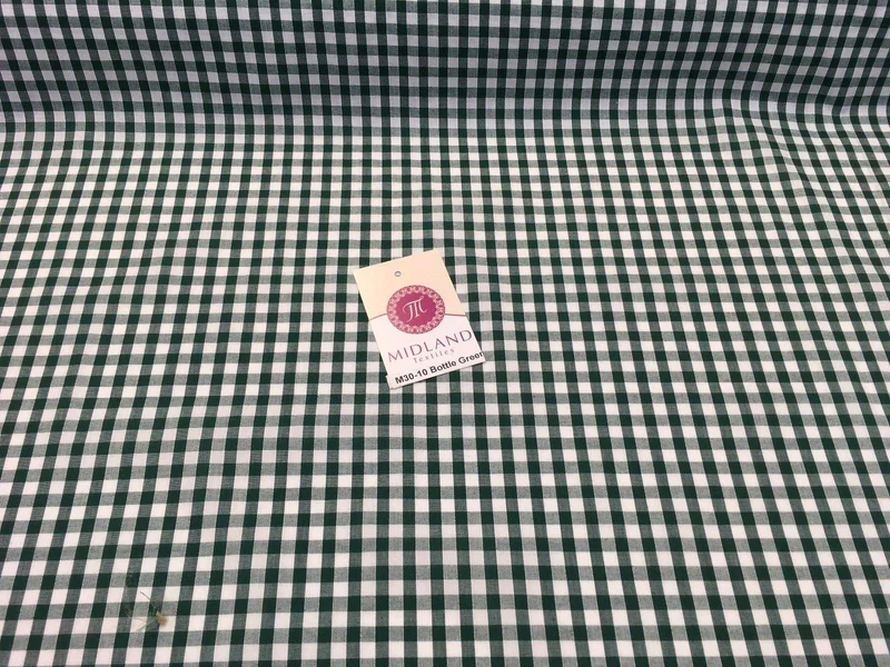 Timeless 1/4 Inch Gingham Fabric Material for Clothing, Aprons, Tablecloths, School Decorations - 44" Wide - M30