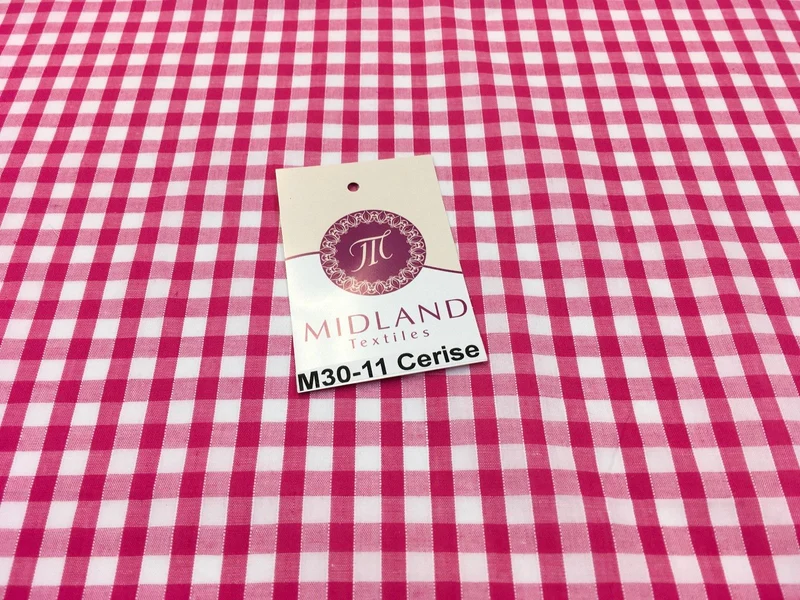 Timeless 1/4 Inch Gingham Fabric Material for Clothing, Aprons, Tablecloths, School Decorations - 44" Wide - M30