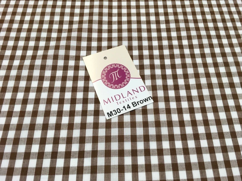 Timeless 1/4 Inch Gingham Fabric Material for Clothing, Aprons, Tablecloths, School Decorations - 44" Wide - M30
