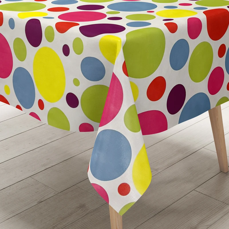 Wachstuchrolle Meterware Rollenware 06021-00 bunte Punkte Polka Dots