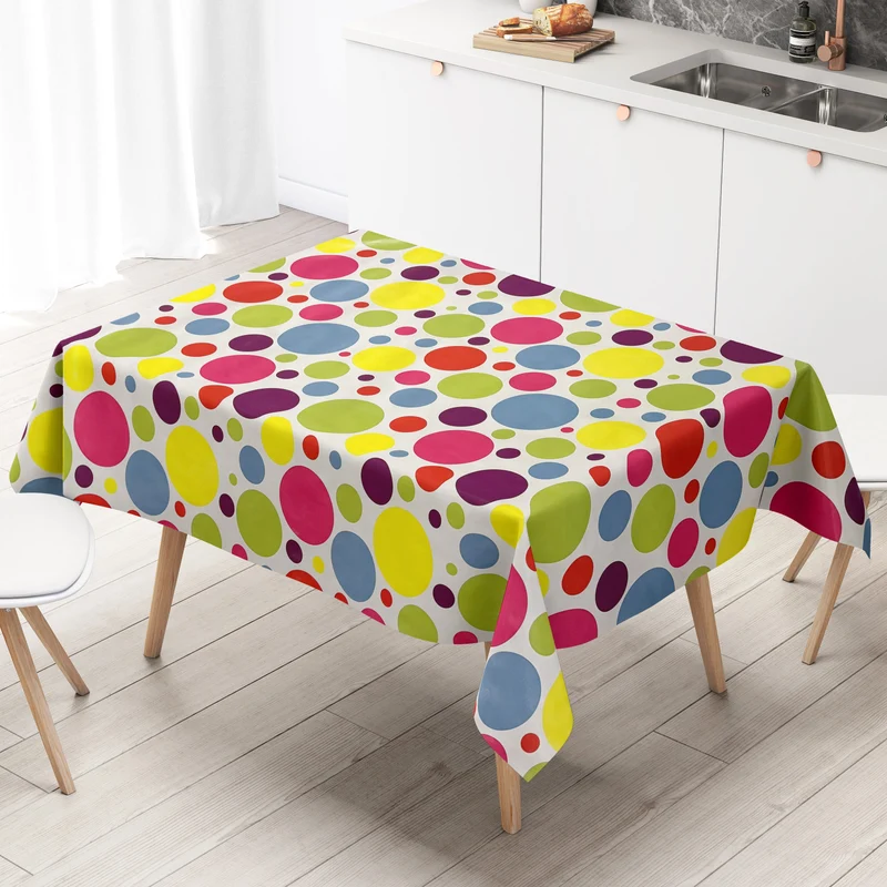 Wachstuchrolle Meterware Rollenware 06021-00 bunte Punkte Polka Dots