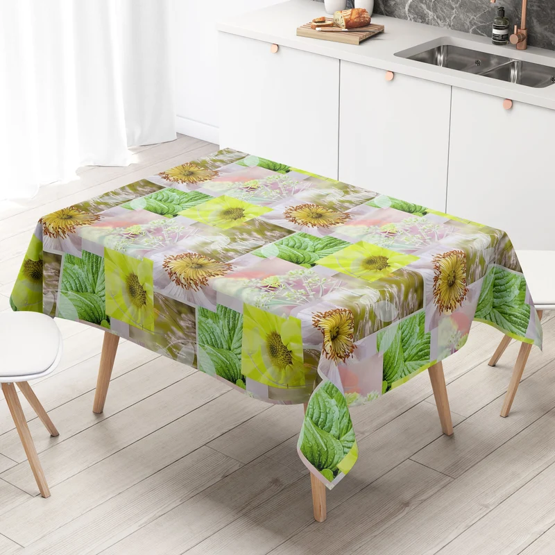Wachstuch Tischdecke BB40 Pusteblume Blüten Patchwork eckig rund oval