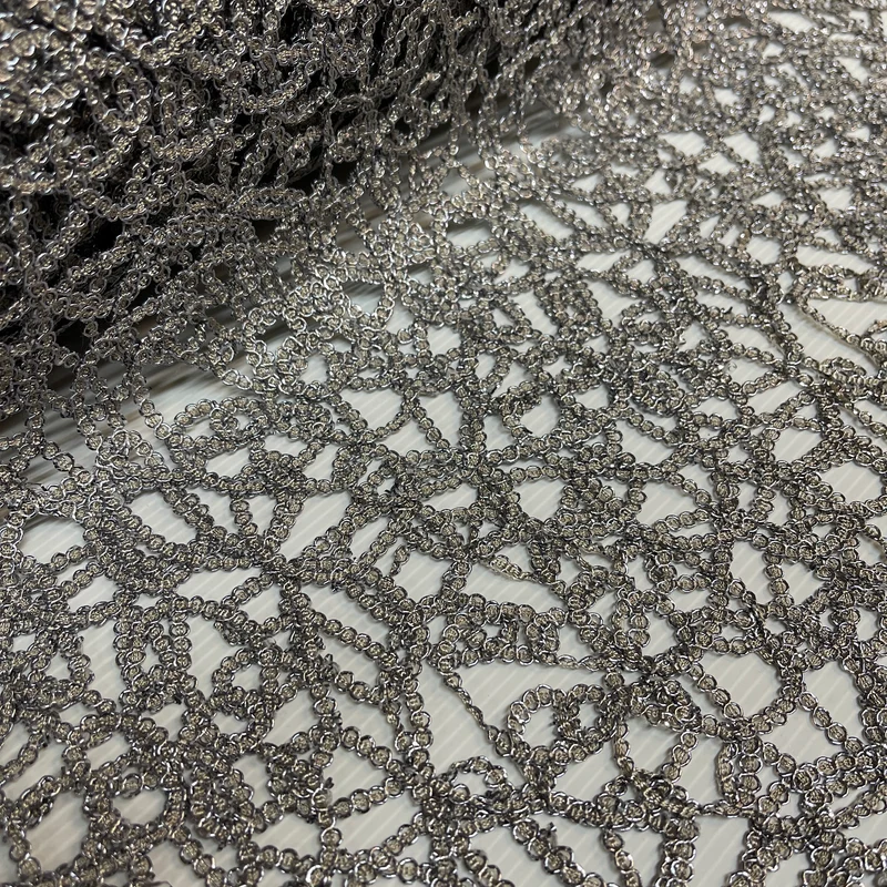 Metallic Wedding Net Mesh Lace Dress Fabric 50" Wide M665