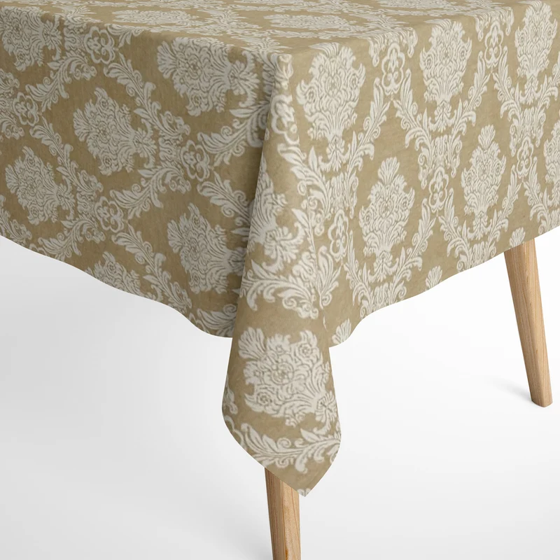 Jacquard Tischdecke aus beschichteter Baumwolle mit Fleckenschutz ELYSE CLASSIC-00 Weihnachten X-Mas Ornamente eckig rund oval