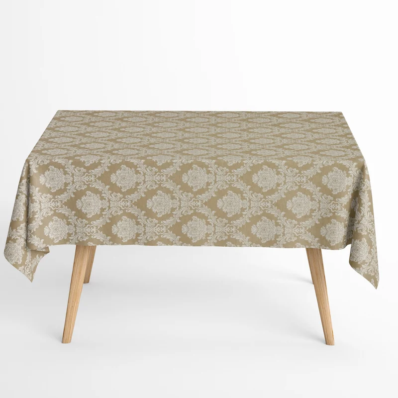 Jacquard Tischdecke aus beschichteter Baumwolle mit Fleckenschutz ELYSE CLASSIC-00 Weihnachten X-Mas Ornamente eckig rund oval