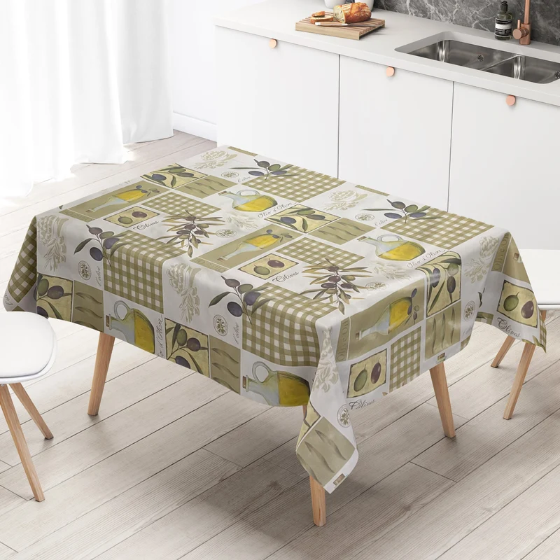 Wachstuch Tischdecke 01265-02 Provence Oliven Öl eckig rund oval