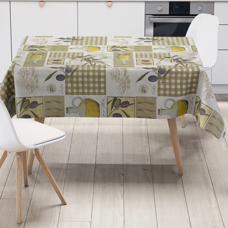 Wachstuch Tischdecke 01265-02 Provence Oliven Öl eckig rund oval