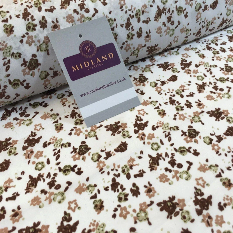 Small Ditsy Floral Printed Poly cotton dress fabric 44" wide M761 Mtex