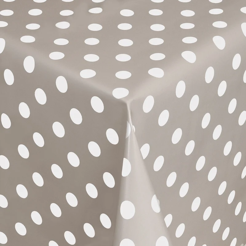 Wachstuchrolle Meterware Rollenware 01150-07 hellgrau Punkte Polka Dots