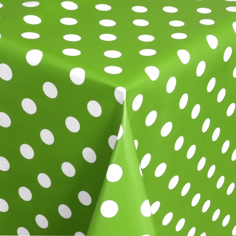 Wachstuchrolle Meterware Rollenware 01150-05 grün Punkte Polka Dots