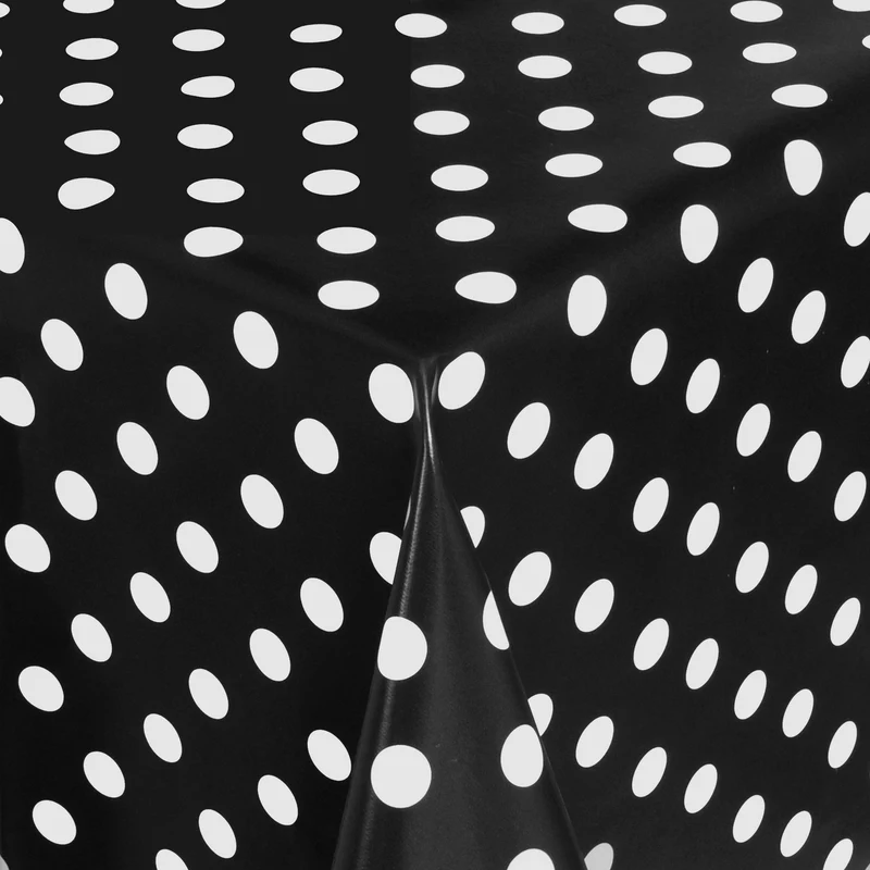 Wachstuchrolle Meterware Rollenware 01150-03 schwarz Punkte Polka Dots
