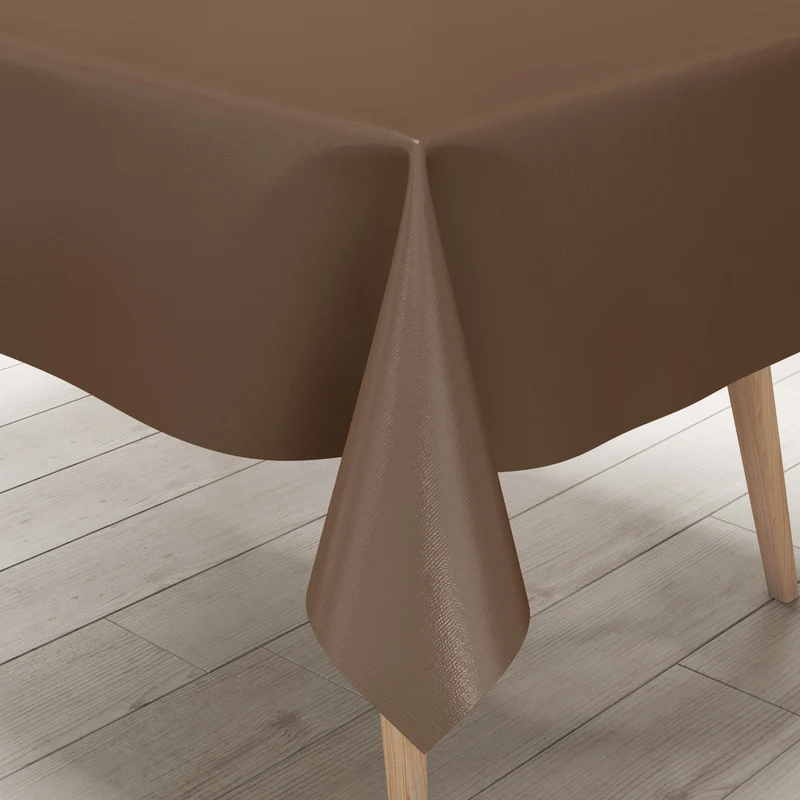 Wachstuch Tischdecke uni 8725 einfarbig schokobraun eckig rund oval