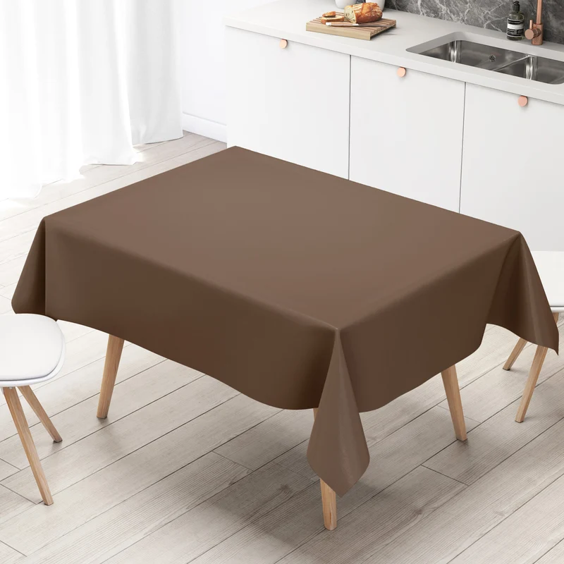 Wachstuch Tischdecke uni 8725 einfarbig schokobraun eckig rund oval