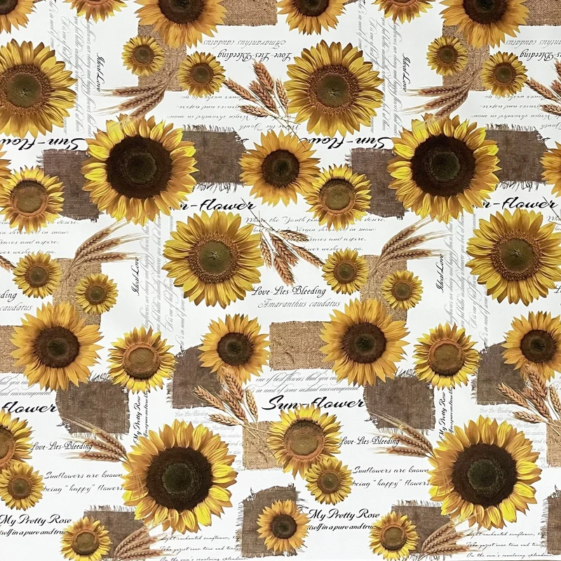 Wachstuch Tischdecke K88A Sonnenblumen Getreide Sommer eckig rund oval
