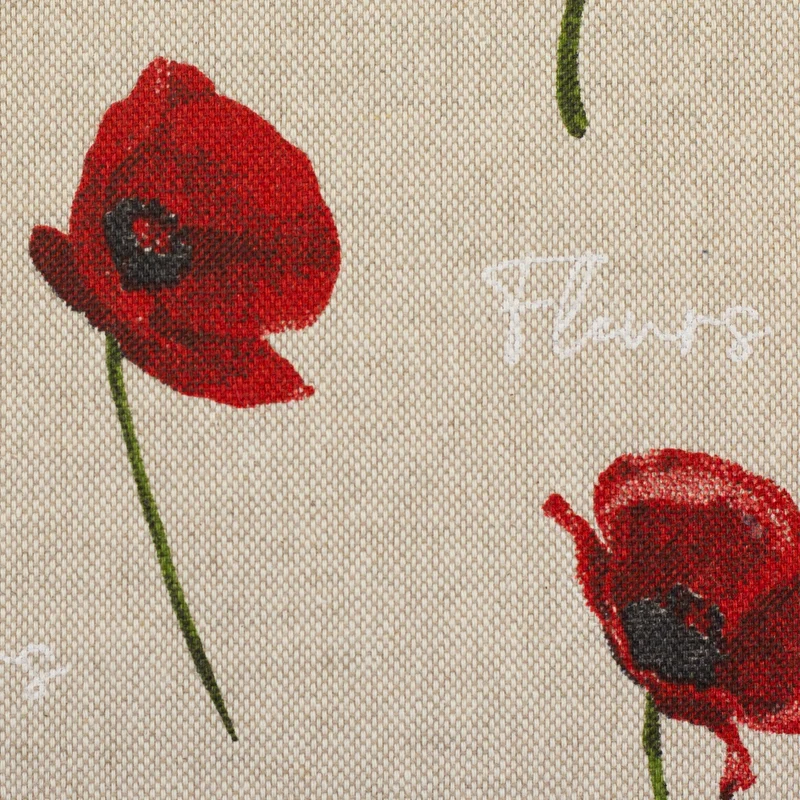 Petra Dekostoff - Mohnblumen Schrift - 10 cm