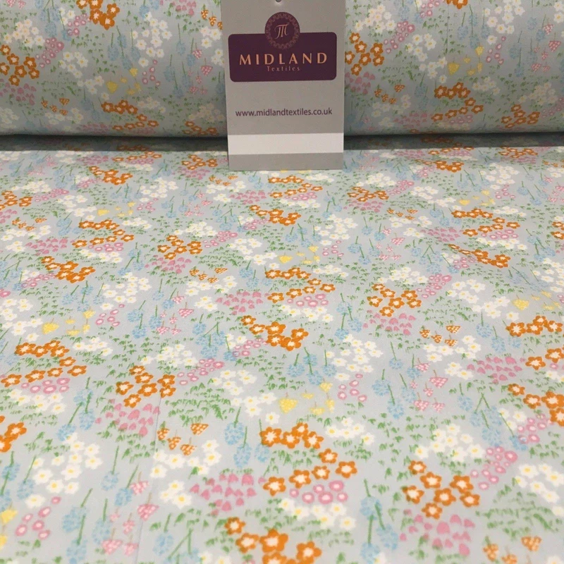 Floral Flowers and Mushroom Printed 100% cotton fabric 44" Wide M814 Mtex