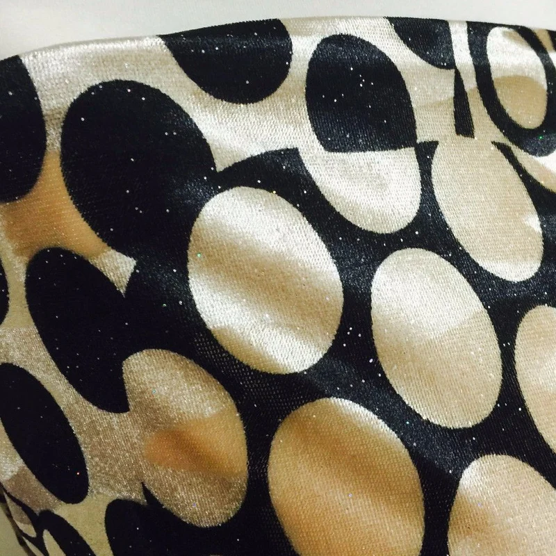 Abstract Glitter stretch Velvet circle and dot M16-3 & 4 Mtex