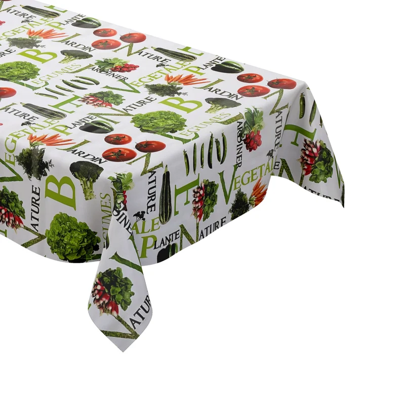 Wachstuch Tischdecke P8192-1 Gemüse Salat Tomate Küche eckig rund oval